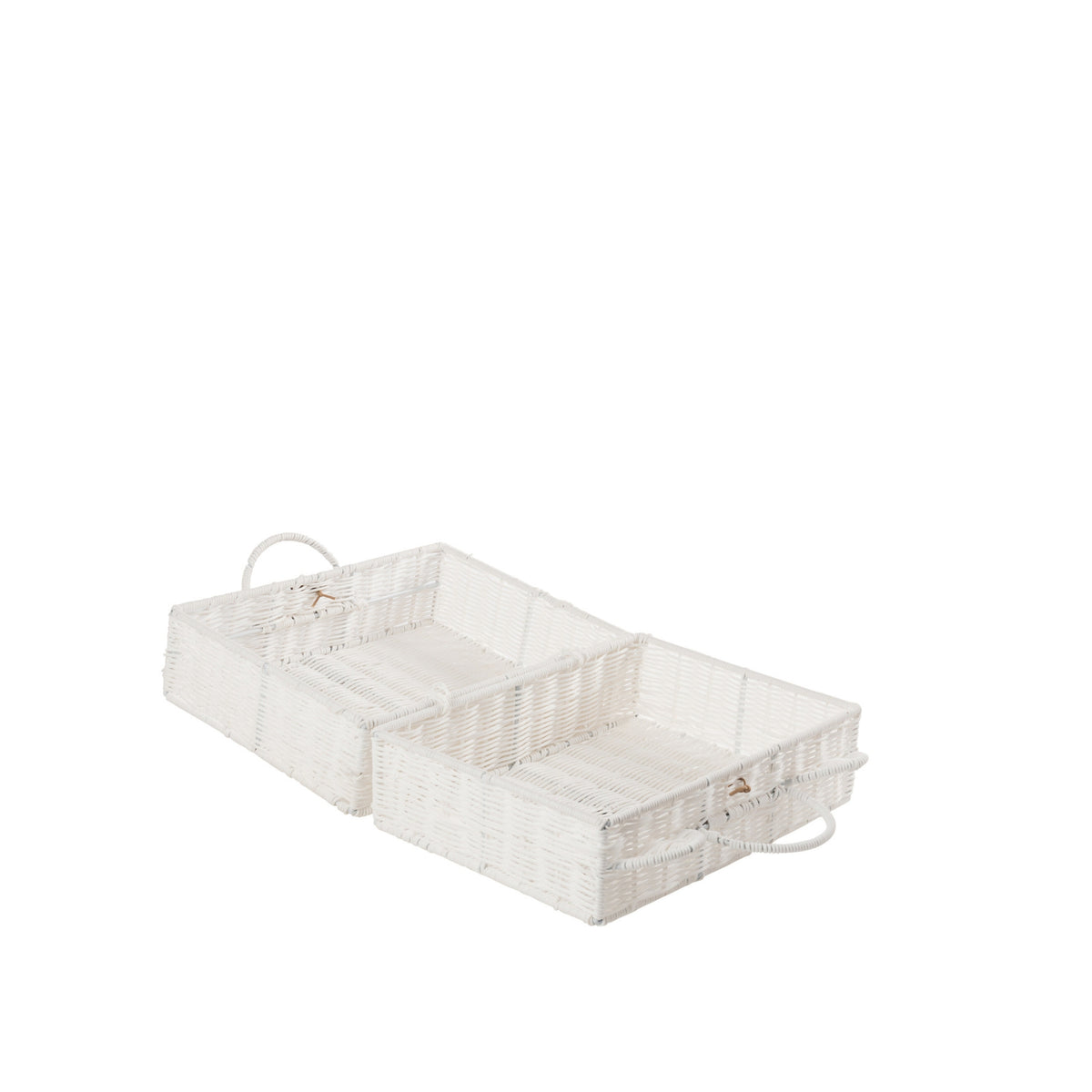 Panier valise en plastique blanc petit J-Line