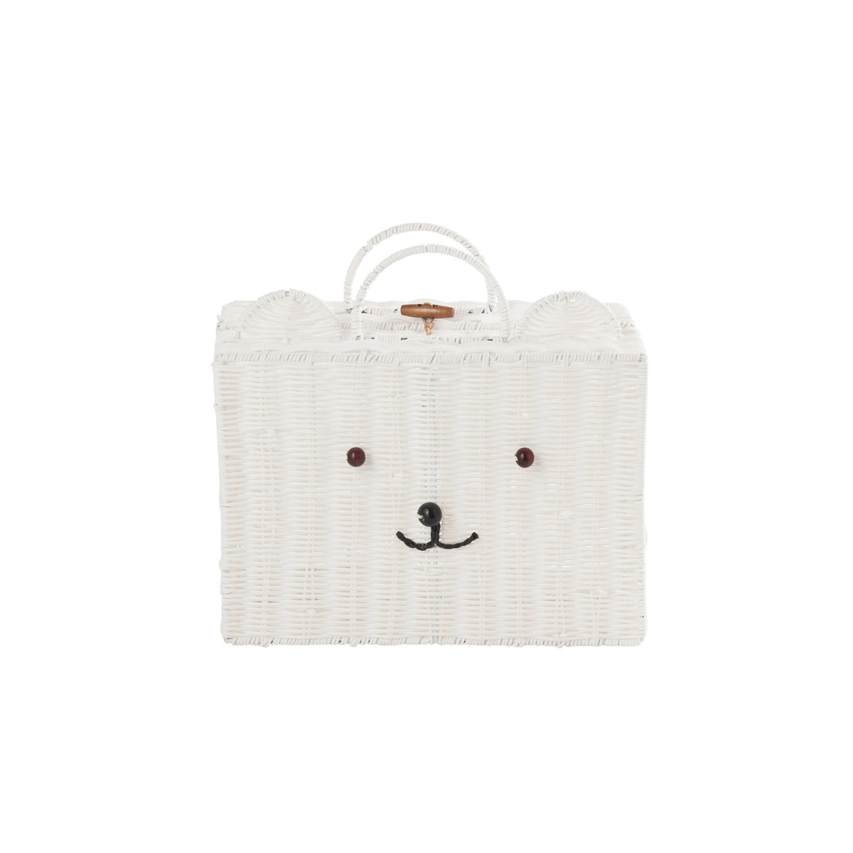 Panier valise en plastique blanc petit J-Line