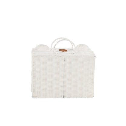 Panier valise en plastique blanc petit J-Line