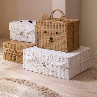 Panier valise en plastique blanc petit J-Line