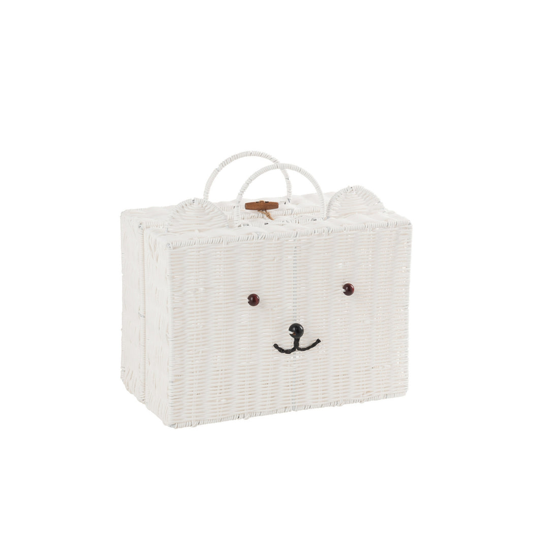 Panier valise en plastique blanc petit J-Line