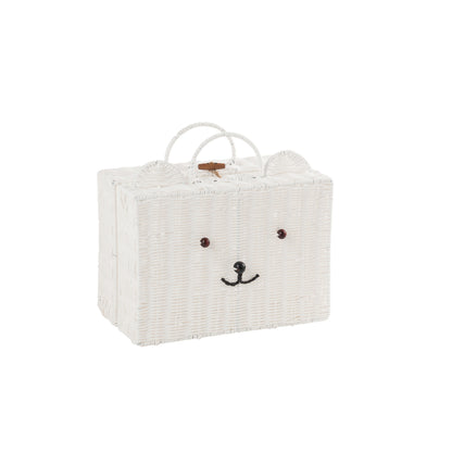 Panier valise en plastique blanc petit J-Line