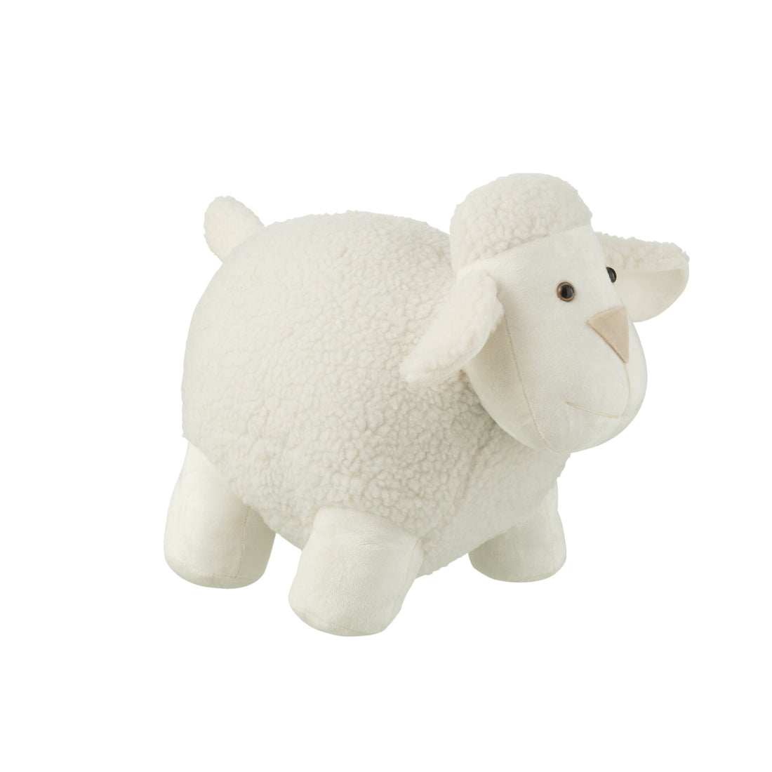 Butée de porte Mouton Polyester Blanc Large J-line