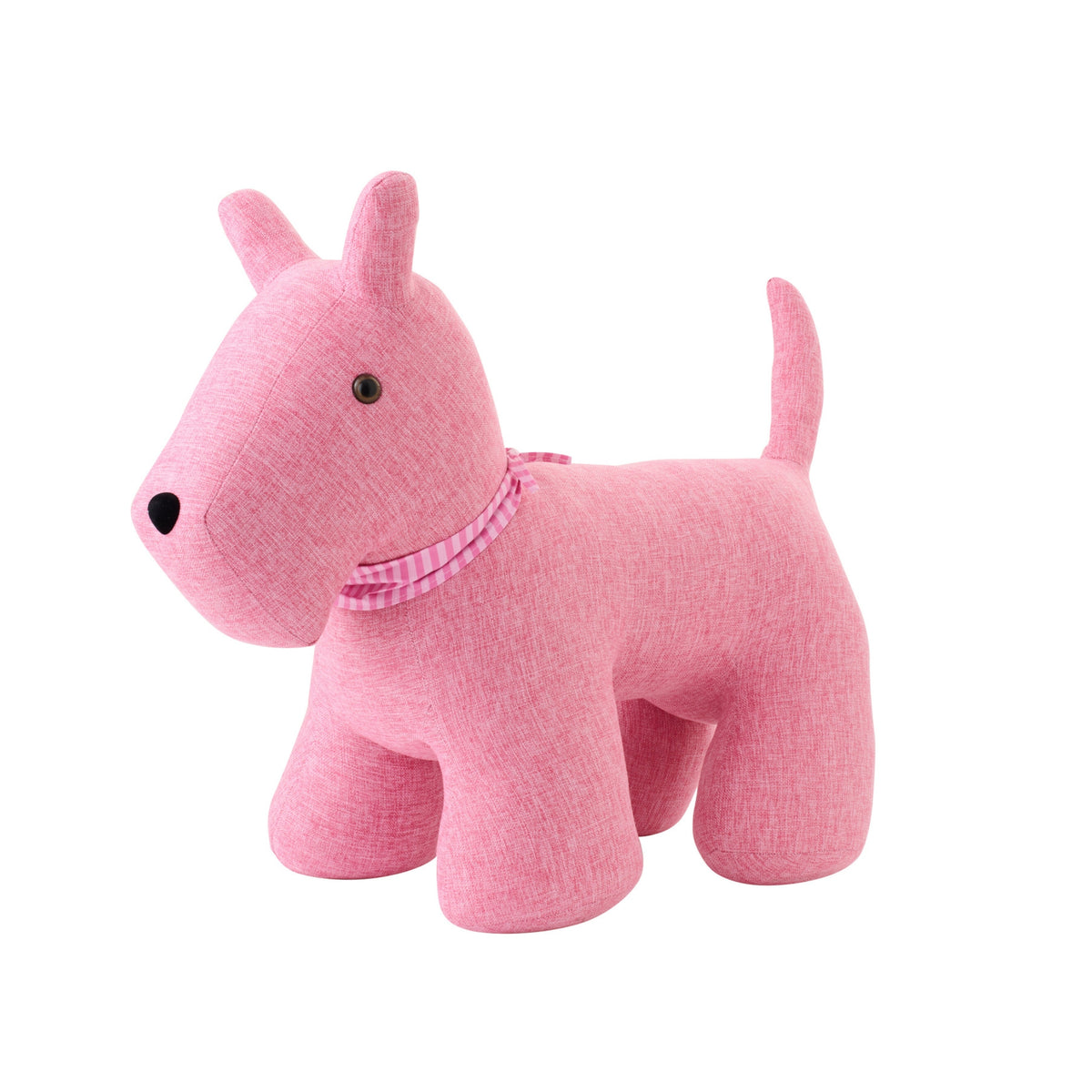 Butée de porte Chien avec écharpe Polyester Rose Large J-Line