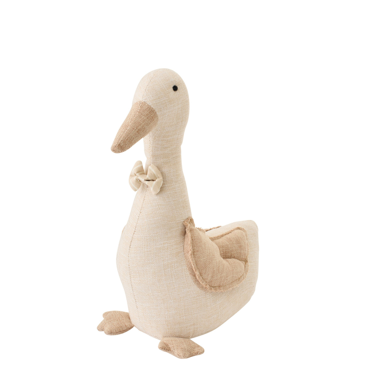 Butée de porte Canard + Nœud papillon Polyester Beige J-Line