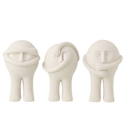 Figurine Bollie en résine gris clair, grande taille, assortiment de 3 de J-Line