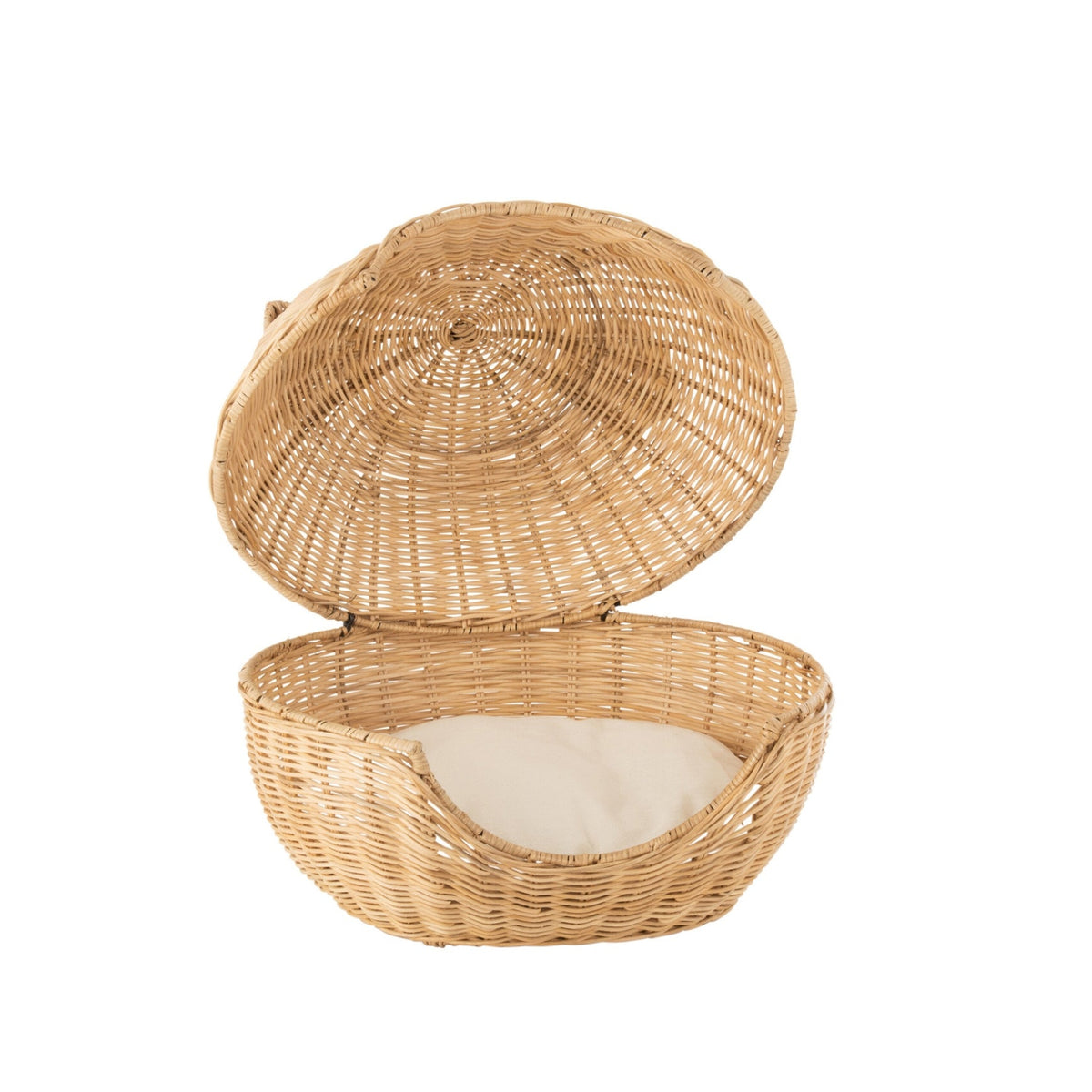 Panier pour chat + Coussin Rotin Clair Naturel J-Line