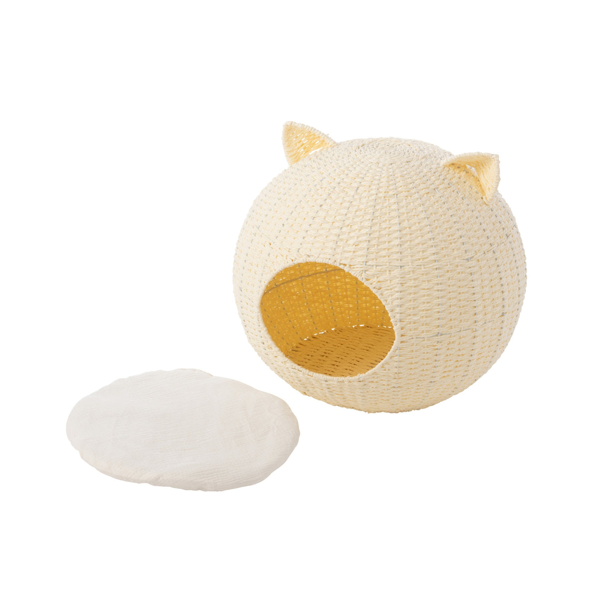 Panier pour chat Oreilles de chat Papier Blanc J-Line