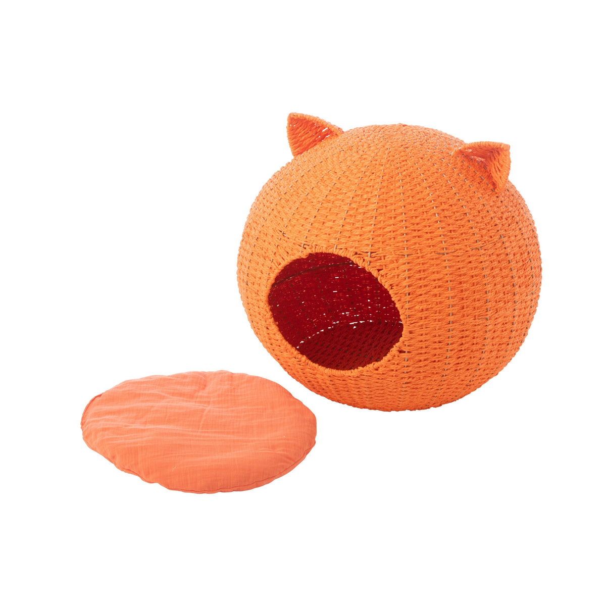 Panier pour chat Oreilles de chat Papier Orange J-Line