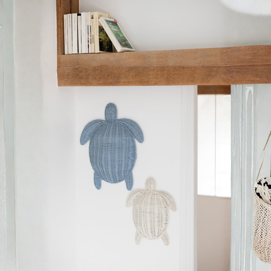 Décoration murale Tortue Fer Bleu foncé Petit J-Line