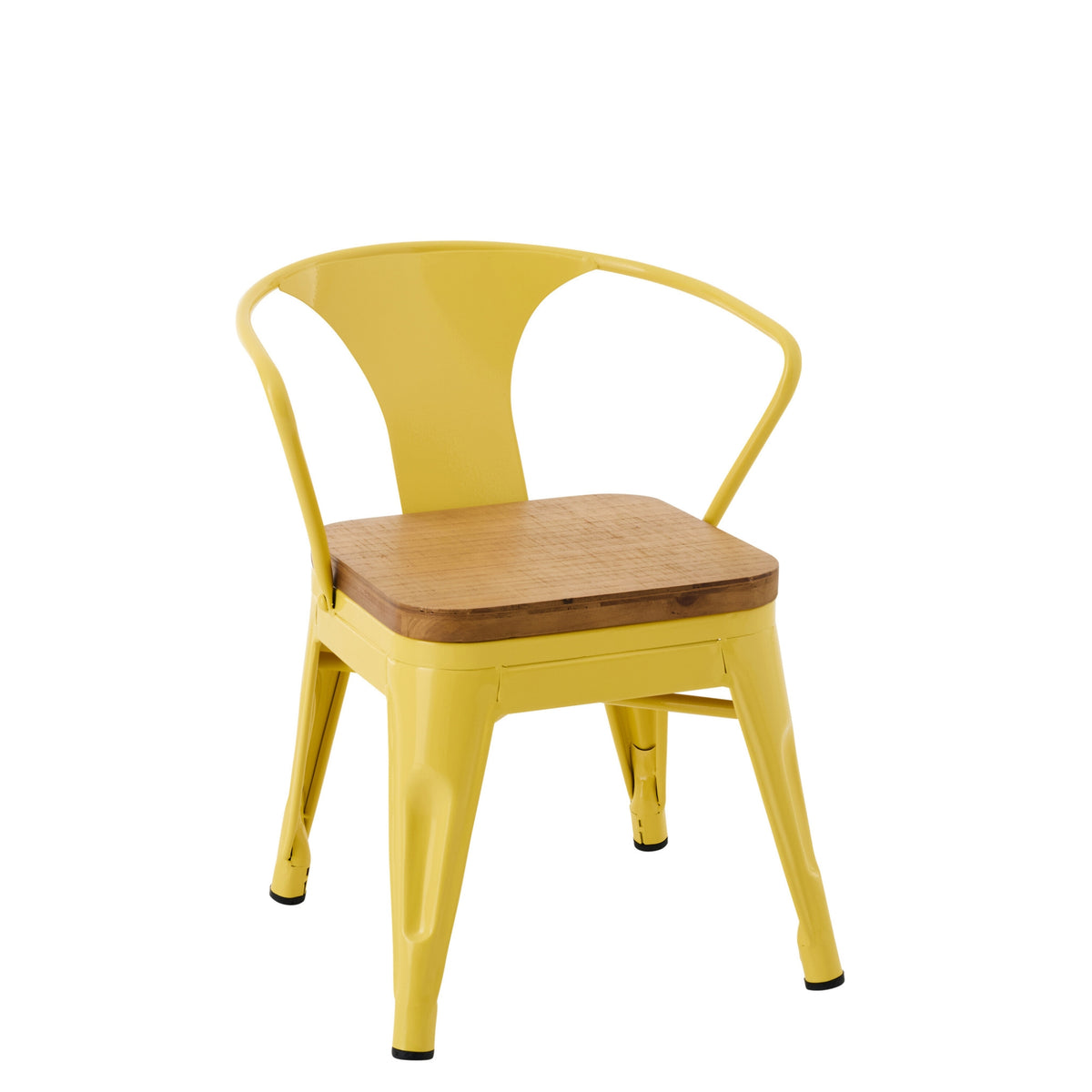 Chaise haute Evi Fer/Multiplex Jaune J-Line