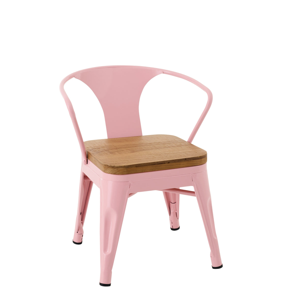 Chaise haute Evi Fer/Multiplex Rose clair J-Line