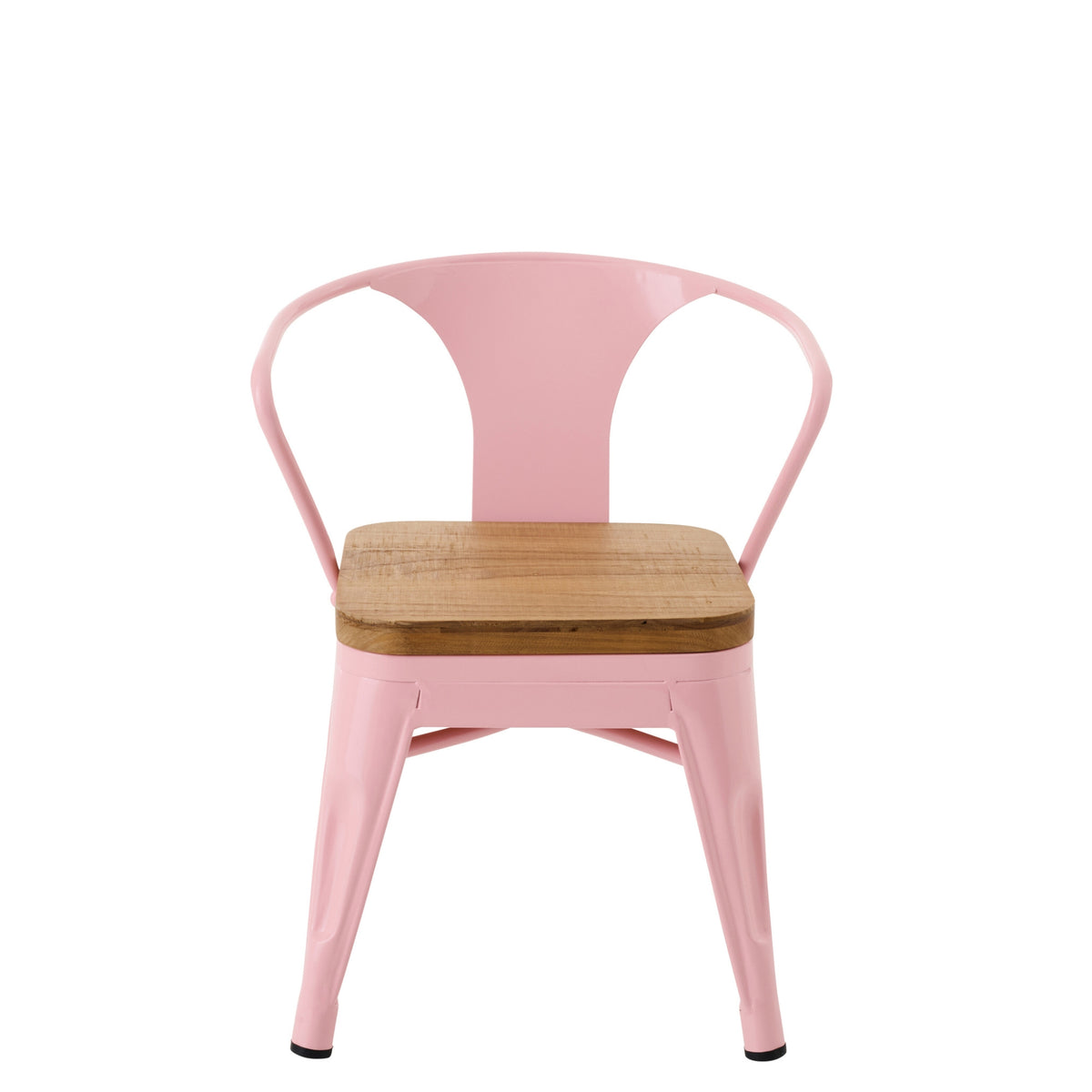 Chaise haute Evi Fer/Multiplex Rose clair J-Line