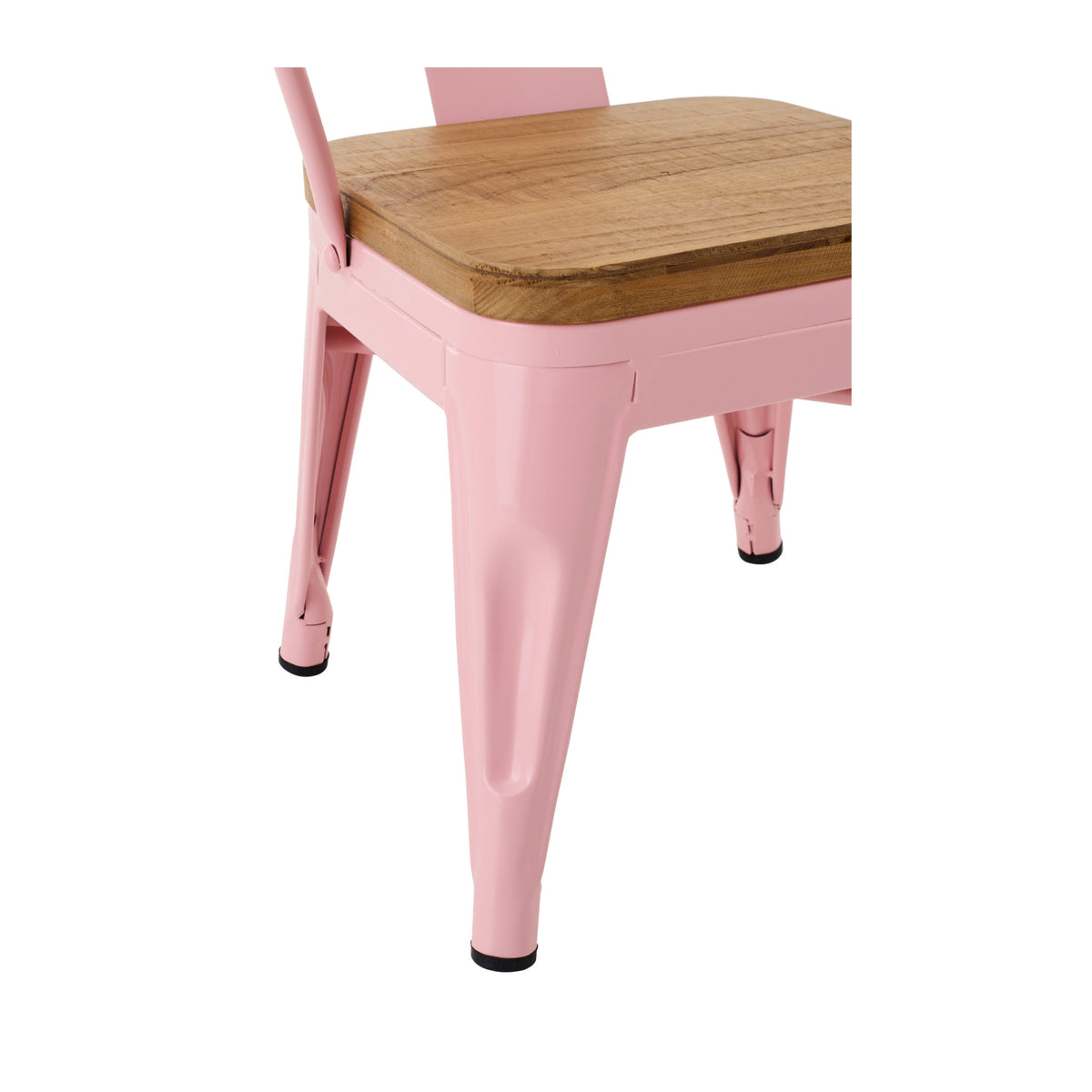 Chaise haute Evi Fer/Multiplex Rose clair J-Line