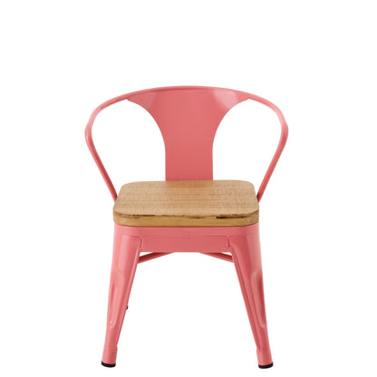 Chaise haute Evi Fer/Multiplex Rose foncé J-Line