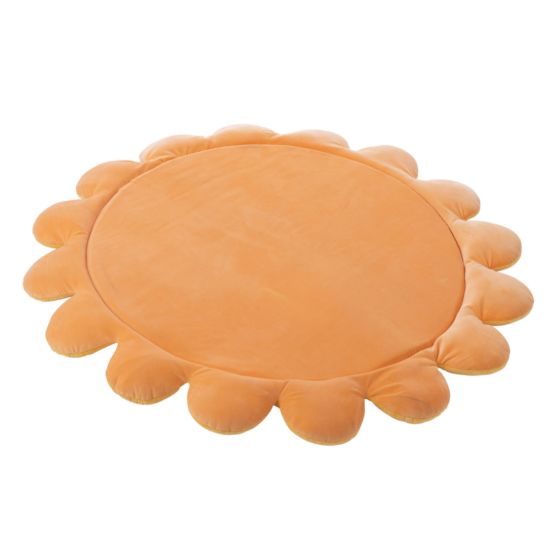 Tapis de jeu Fleur Polyester Orange/Jaune J-Line