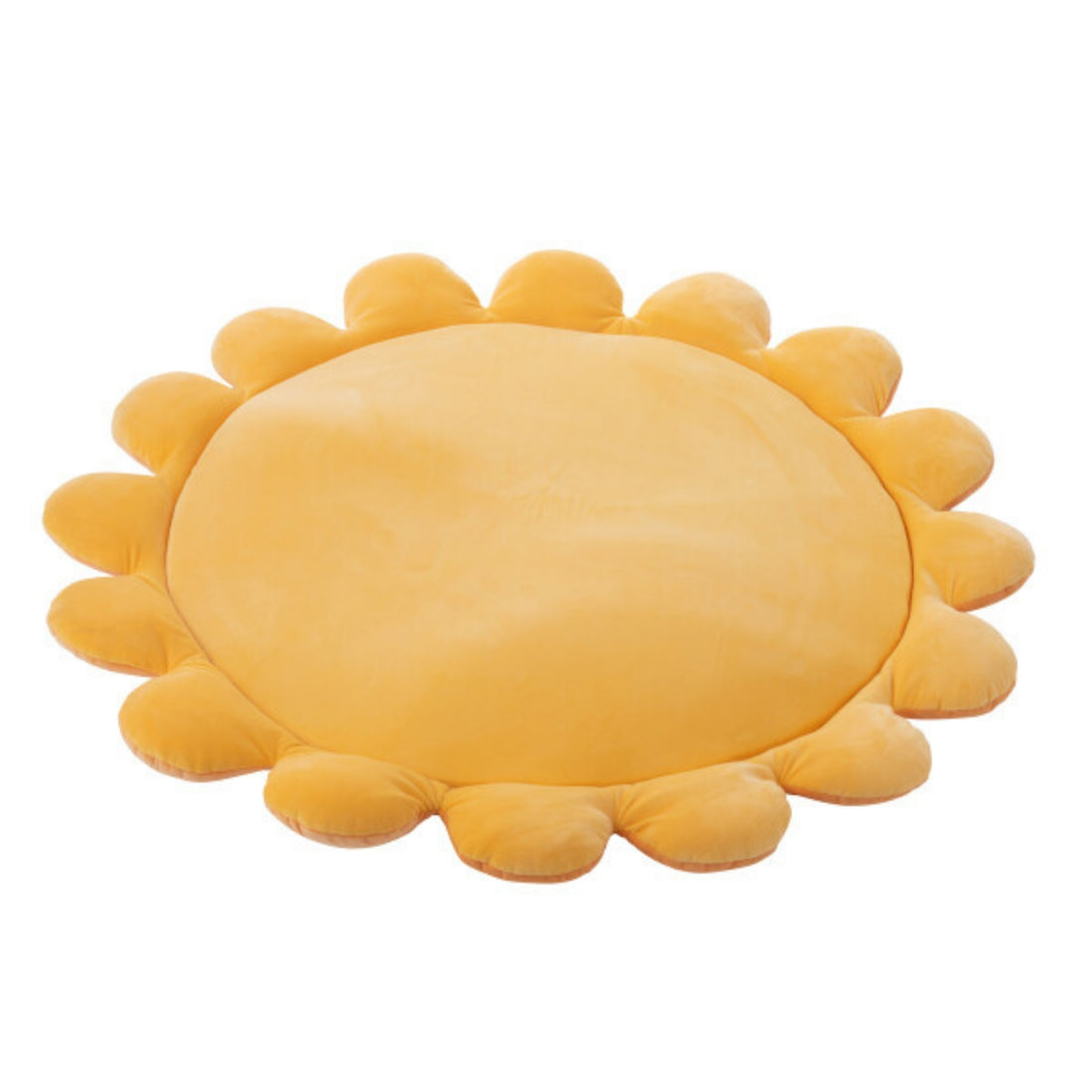 Tapis de jeu Fleur Polyester Orange/Jaune J-Line