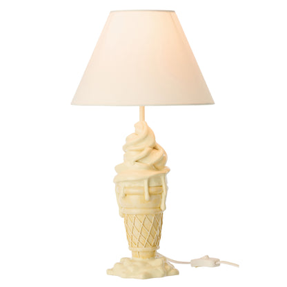 Lampe IJsje en polyrésine jaune/beige J-Line