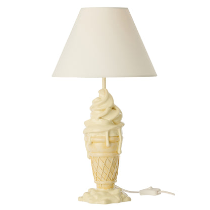 Lampe IJsje en polyrésine jaune/beige J-Line