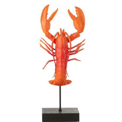 Crabe Sur Pied Polyrésine Rouge/Noir J-Line
