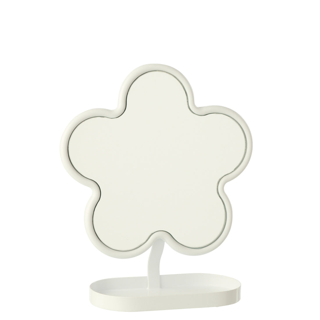 Miroir de table Fleur Fer Blanc J-Line