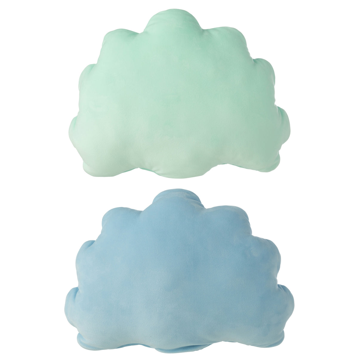 Coussin pour enfants en polyester bleu clair/vert menthe, assortiment de 2, J-Line