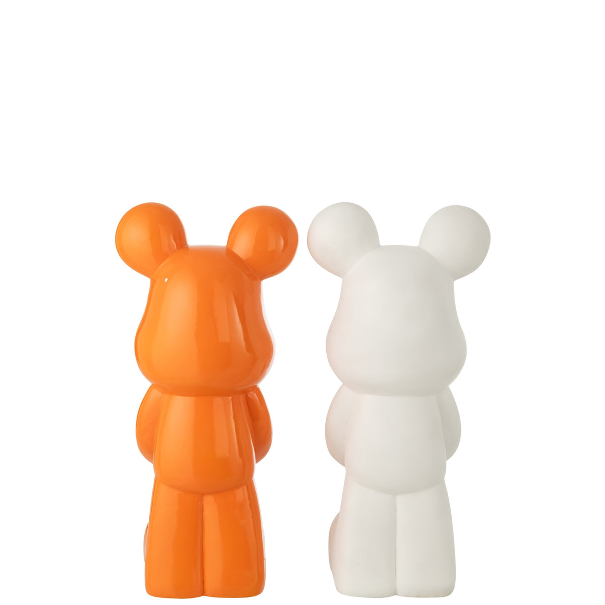 Cœur d’ours en polyrésine blanc/orange foncé, grand assortiment de J-Line
