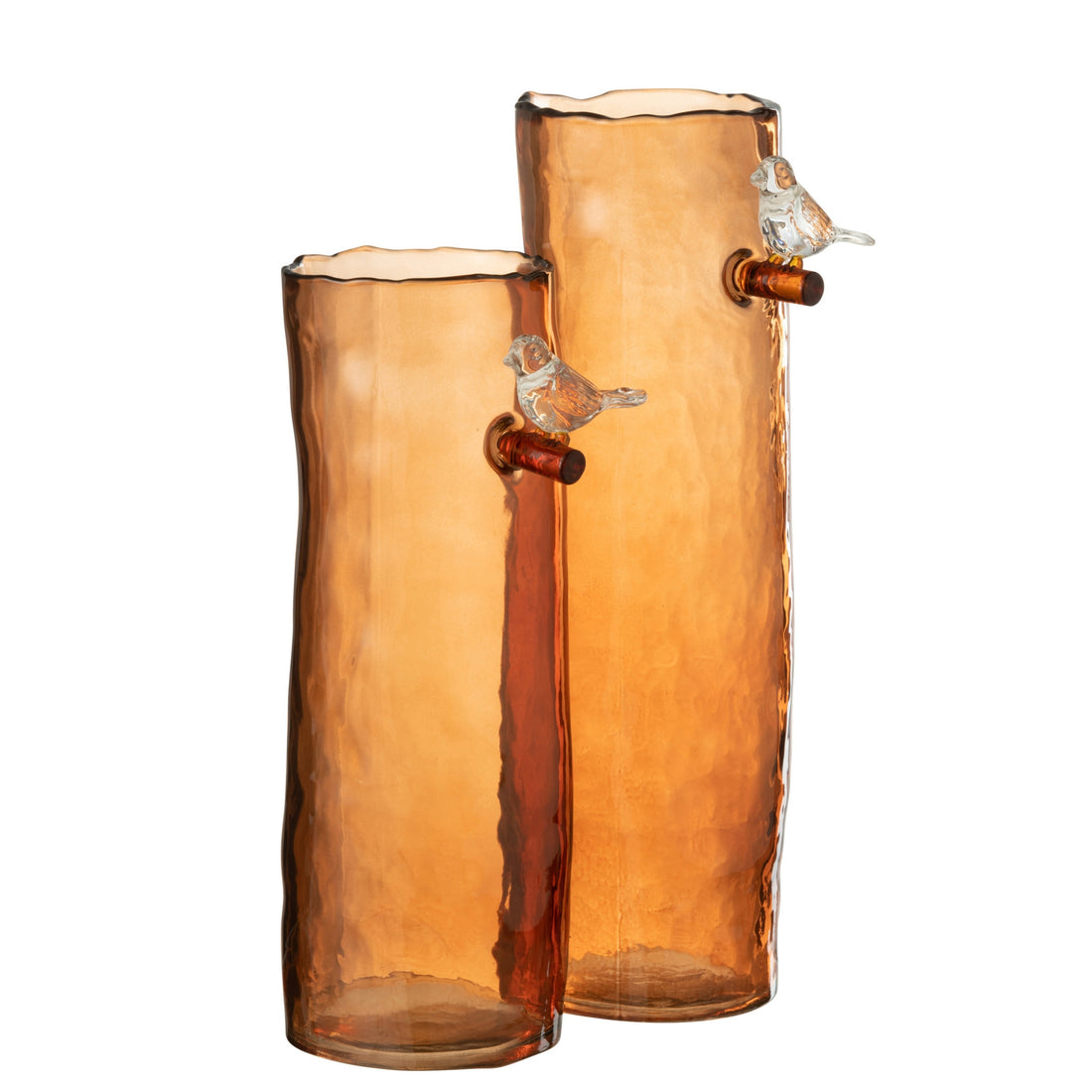 Vase Oiseau long - Verre - Orange - Grand - 32 cm de haut J-Line