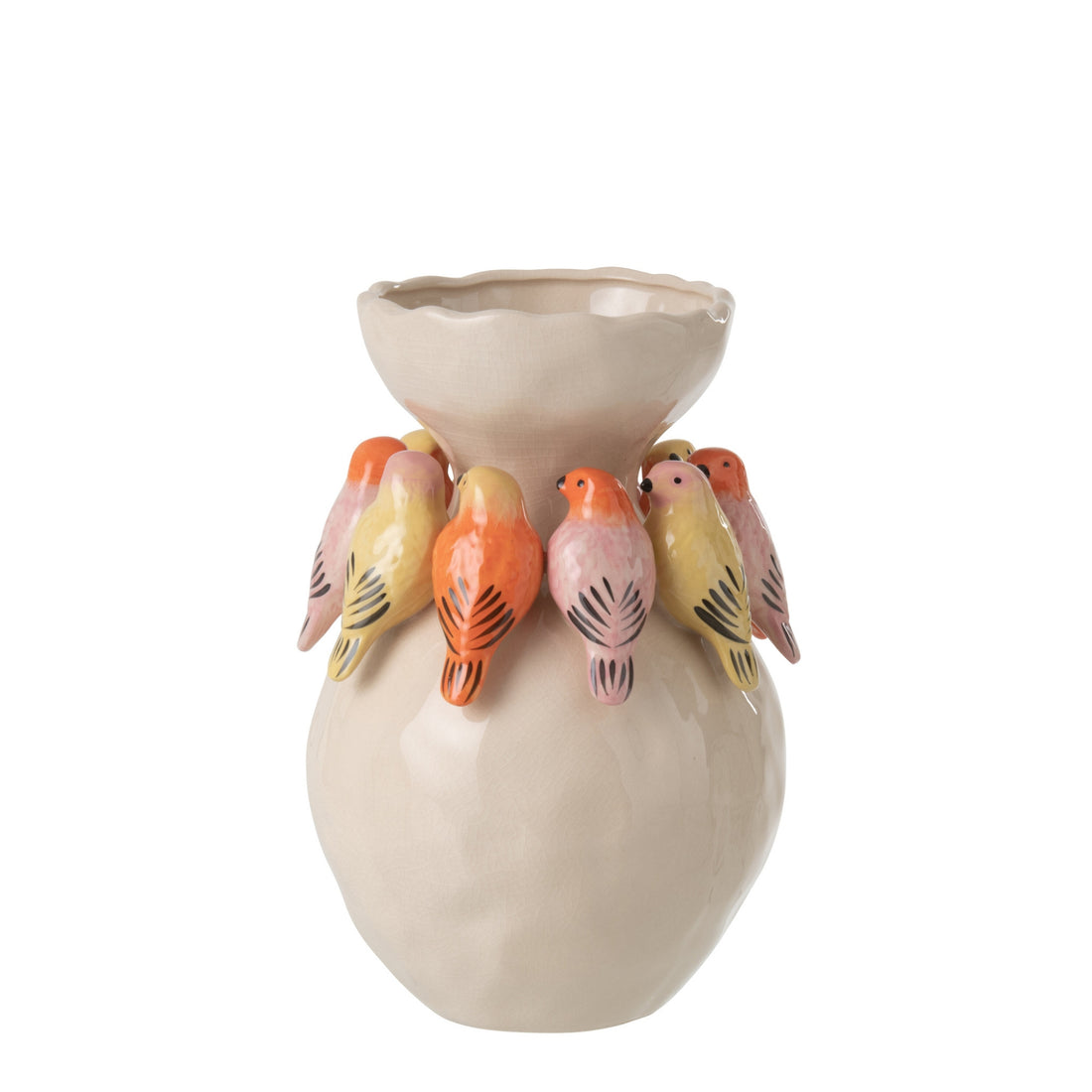 Vase Oiseau Céramique Multicolore Large J-Line