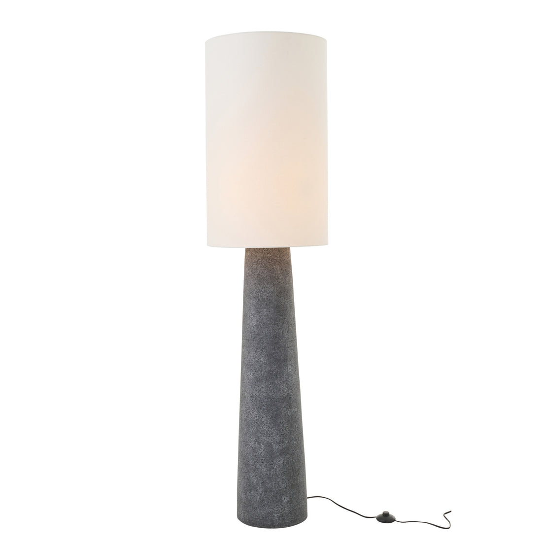 Lampadaire Ava Fibre de verre Noir/Blanc Large J-Line