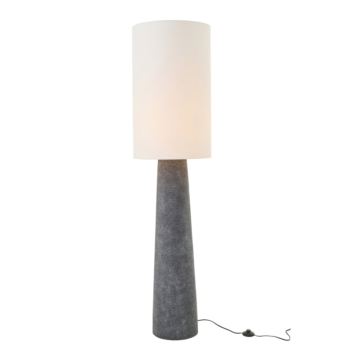 Lampadaire Ava Fibre de verre Noir/Blanc Large J-Line