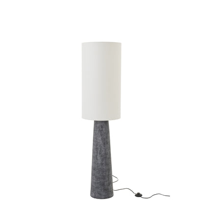 Lampadaire Ava en fibre de verre noir/blanc, taille moyenne, J-Line