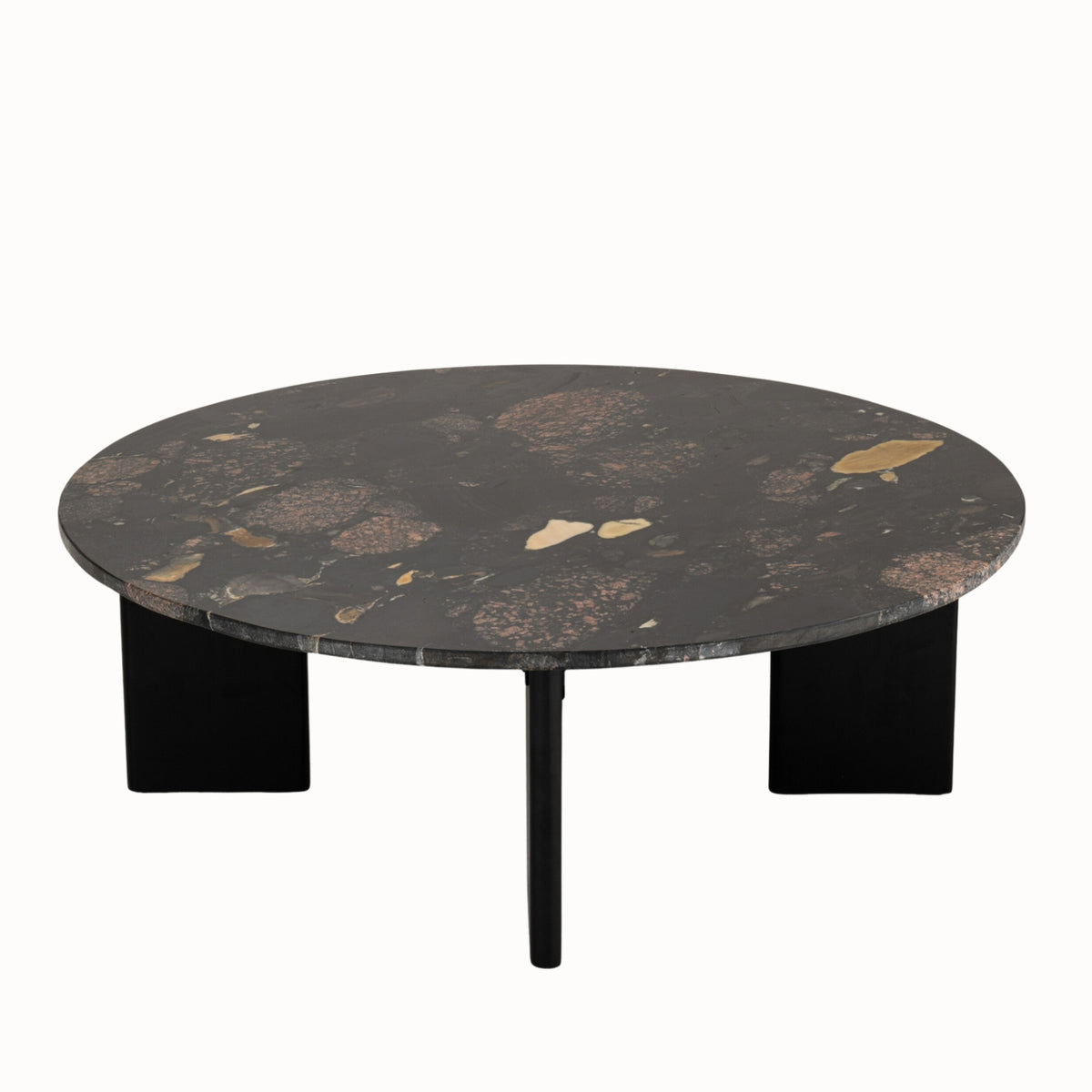 Table basse Mathilde Marbre Noir/Pêche J-Line