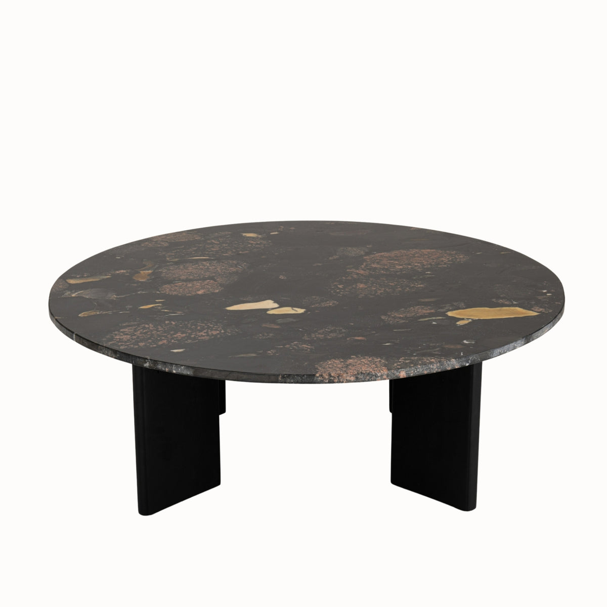 Table basse Mathilde Marbre Noir/Pêche J-Line