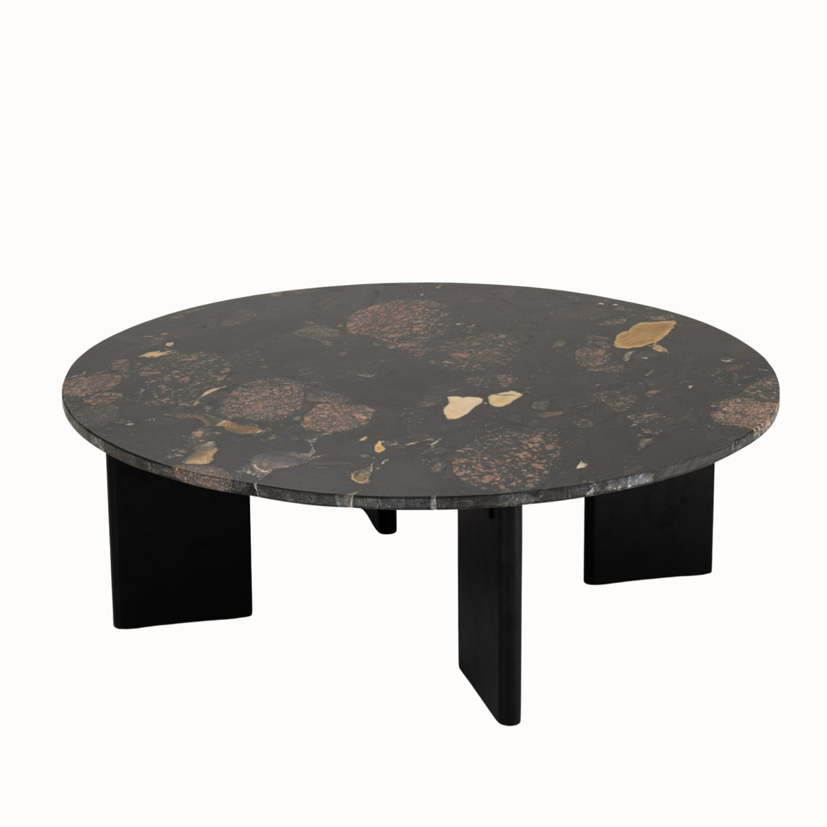 Table basse Mathilde Marbre Noir/Pêche J-Line
