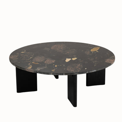 Table basse Mathilde Marbre Noir/Pêche J-Line