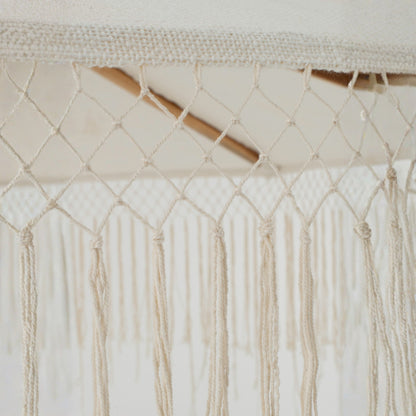 Parasol Macramé Bois Écru 200x250cm J-Line