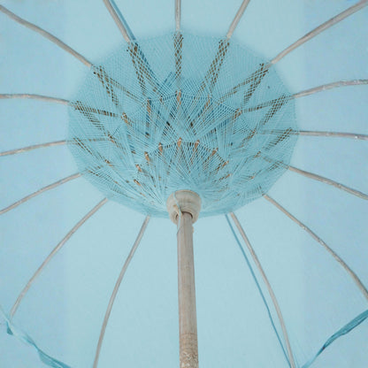 Parasol Bobbi Bambou/Coton Bleu clair J-Line