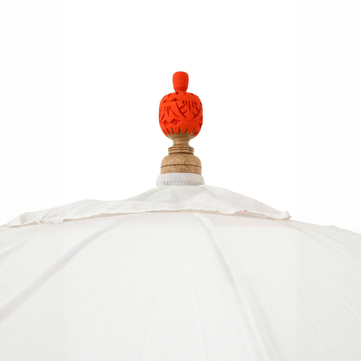 Parasol Flavie Bois/Coton Écru/Orange J-Line