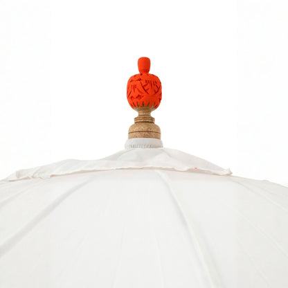 Parasol Flavie Bois/Coton Écru/Orange J-Line