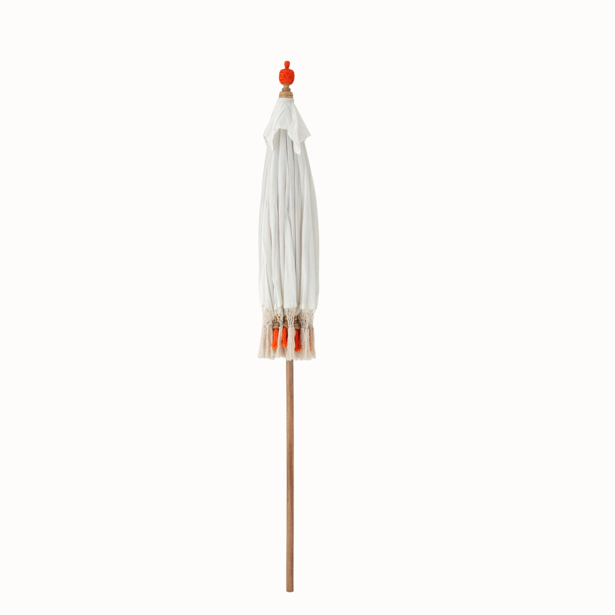 Parasol Flavie Bois/Coton Écru/Orange J-Line