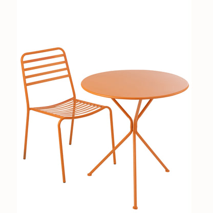 Table de jardin Tripod Ronde Métal Orange Large J-Line