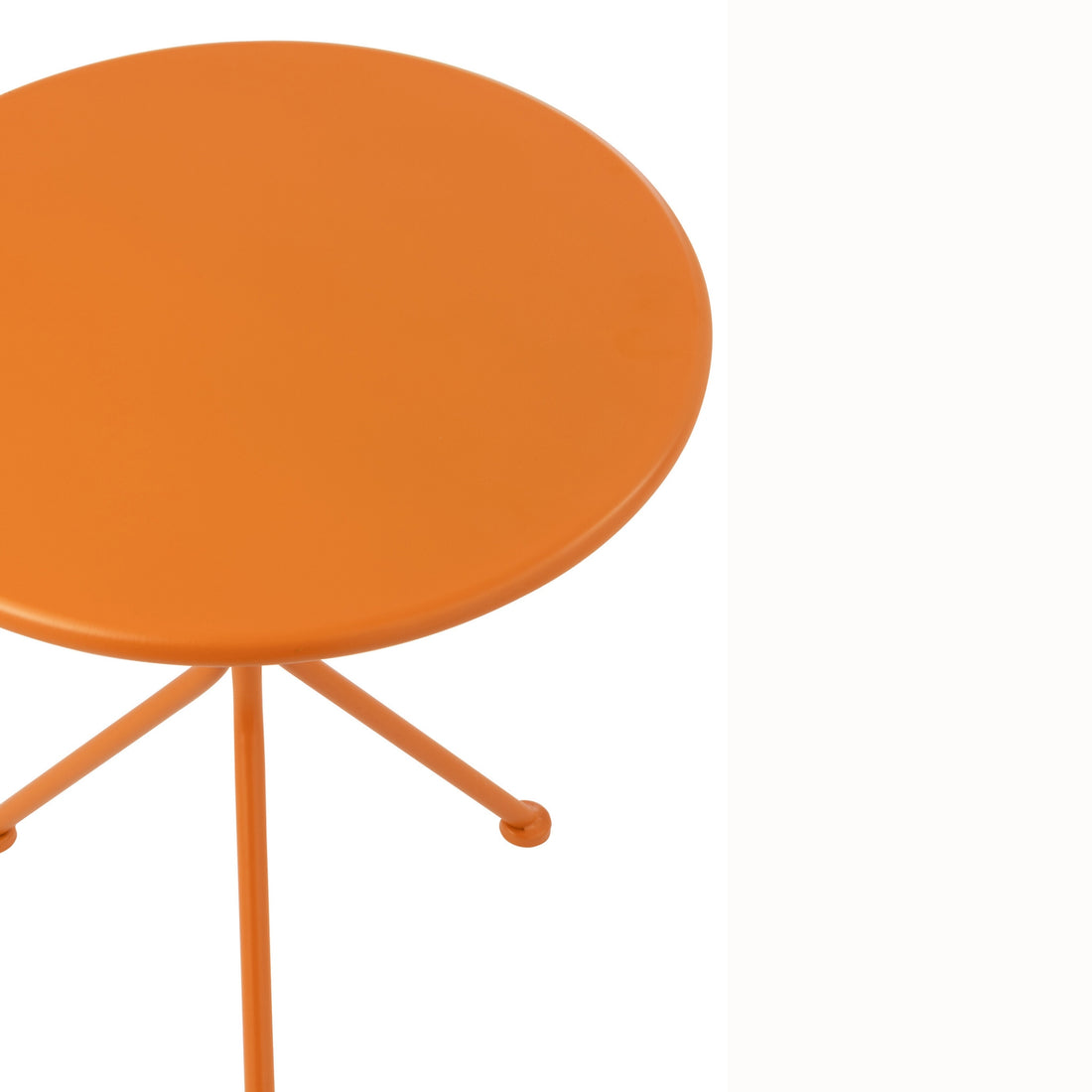 Table de jardin Tripod Ronde Métal Orange Petit J-Line