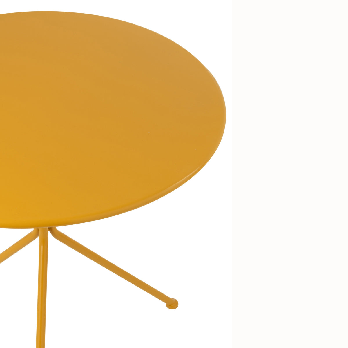 Table de jardin Tripod Ronde Métal Jaune ocre Large J-Line