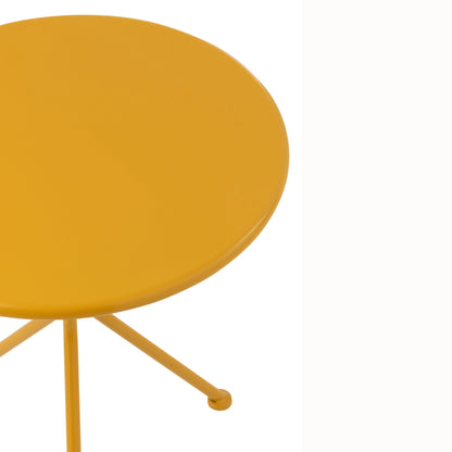Table de jardin Tripod Ronde Métal Jaune ocre Petit J-Line