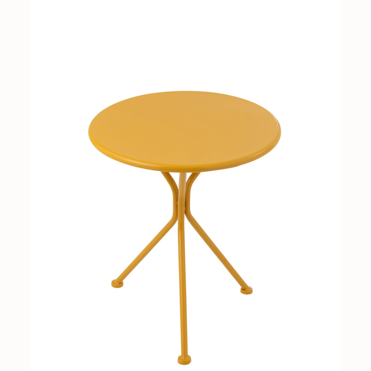 Table de jardin Tripod Ronde Métal Jaune ocre Petit J-Line