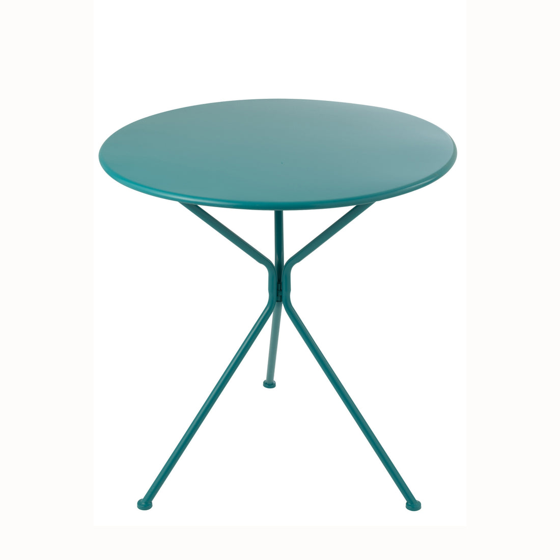 Table de jardin Tripod Ronde Métal Turquoise Large J-Line