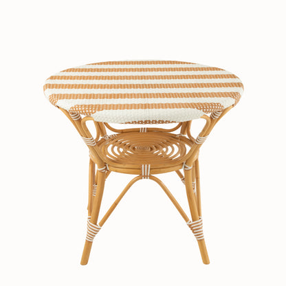 Table à manger Rotin Beige/Blanc J-Line
