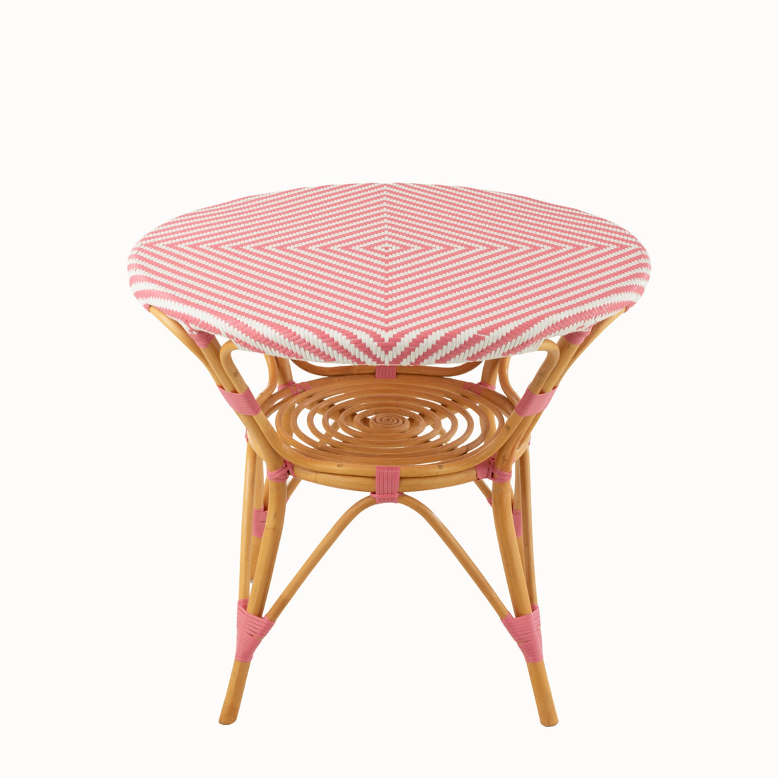Table à manger Rotin Rose/Blanc J-Line