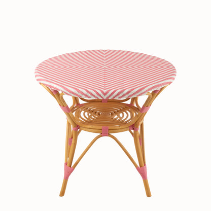 Table à manger Rotin Rose/Blanc J-Line